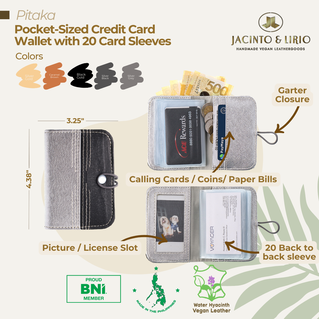 Pitaka Pocket-size Credit Card Wallet with 22 Card Sleeves