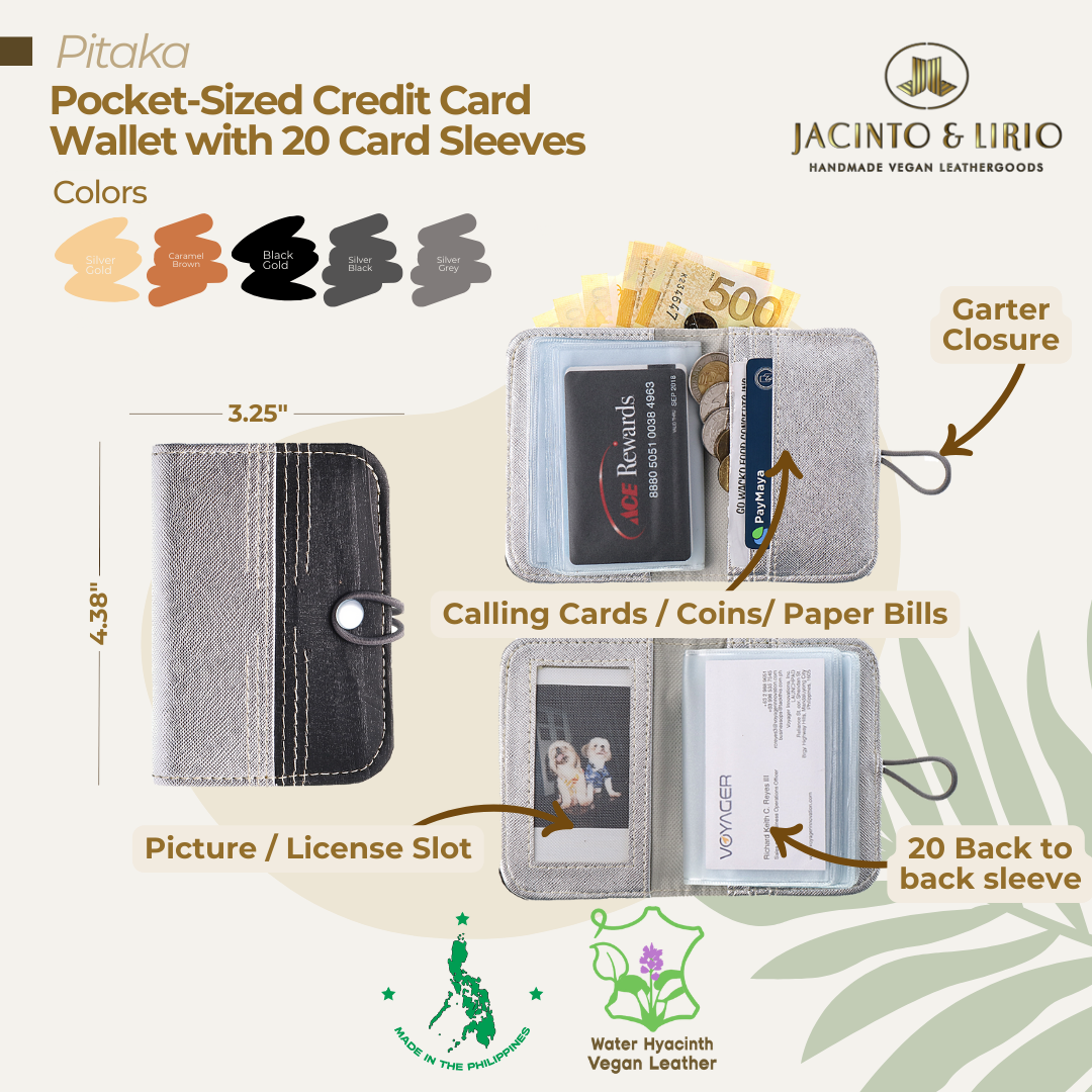 His & Hers Personalized Pitaka Pocket-size Credit Card Wallet with 22 Card Sleeves with Packaging