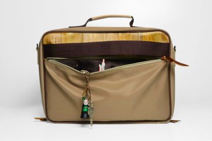 Hiraya Multifunctional and Eco-Friendly 13”/ 15” Workstation Laptop Bag with Privacy Panel, Built-In Laptop Stand, Zippered Closure & Travel Strap