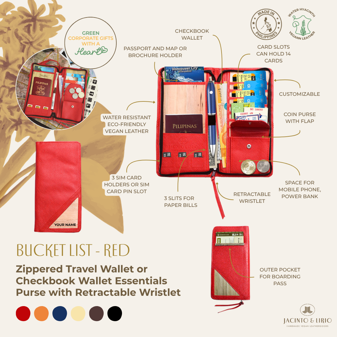 Travel Bundle – Lakbay + Obra + Bucketlist, Travel Wallet, Jacinto & Lirio, Jacinto & Lirio. - Jacinto & Lirio