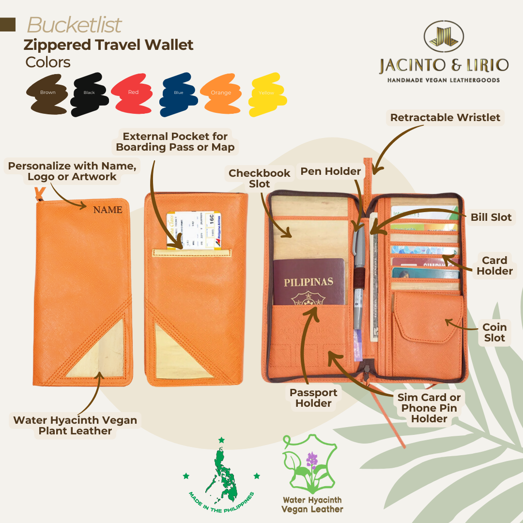 Personalized Bucket List Zippered Checkbook Wallet Essentials Purse Bundle