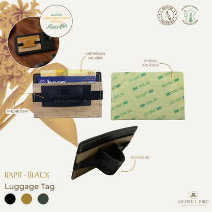 Jacinto & Lirio KAPIT Water Hyacinth Phone Wallet, Grip & Kickstand