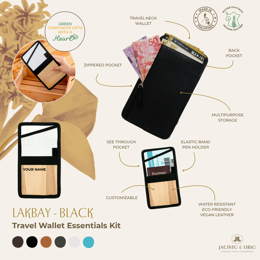 Lakbay Wallet Essentials Pouch Neck Organizer, Travel Wallet, Jacinto & Lirio, Jacinto & Lirio. - Jacinto & Lirio