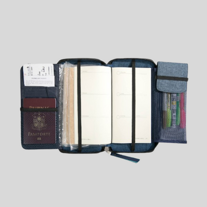 Refillable Vegan Leather Fiesta Traveler's Notebook Planner with Zipper - Standard Size (Ati-atihan) - Jacinto & Lirio