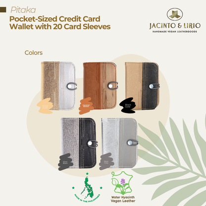 His & Hers Personalized Pitaka Pocket-size Credit Card Wallet with 22 Card Sleeves with Packaging
