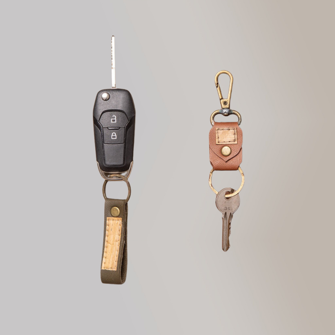 Vegan Leather Keyfob Keychain (KeyFob02) - Jacinto & Lirio