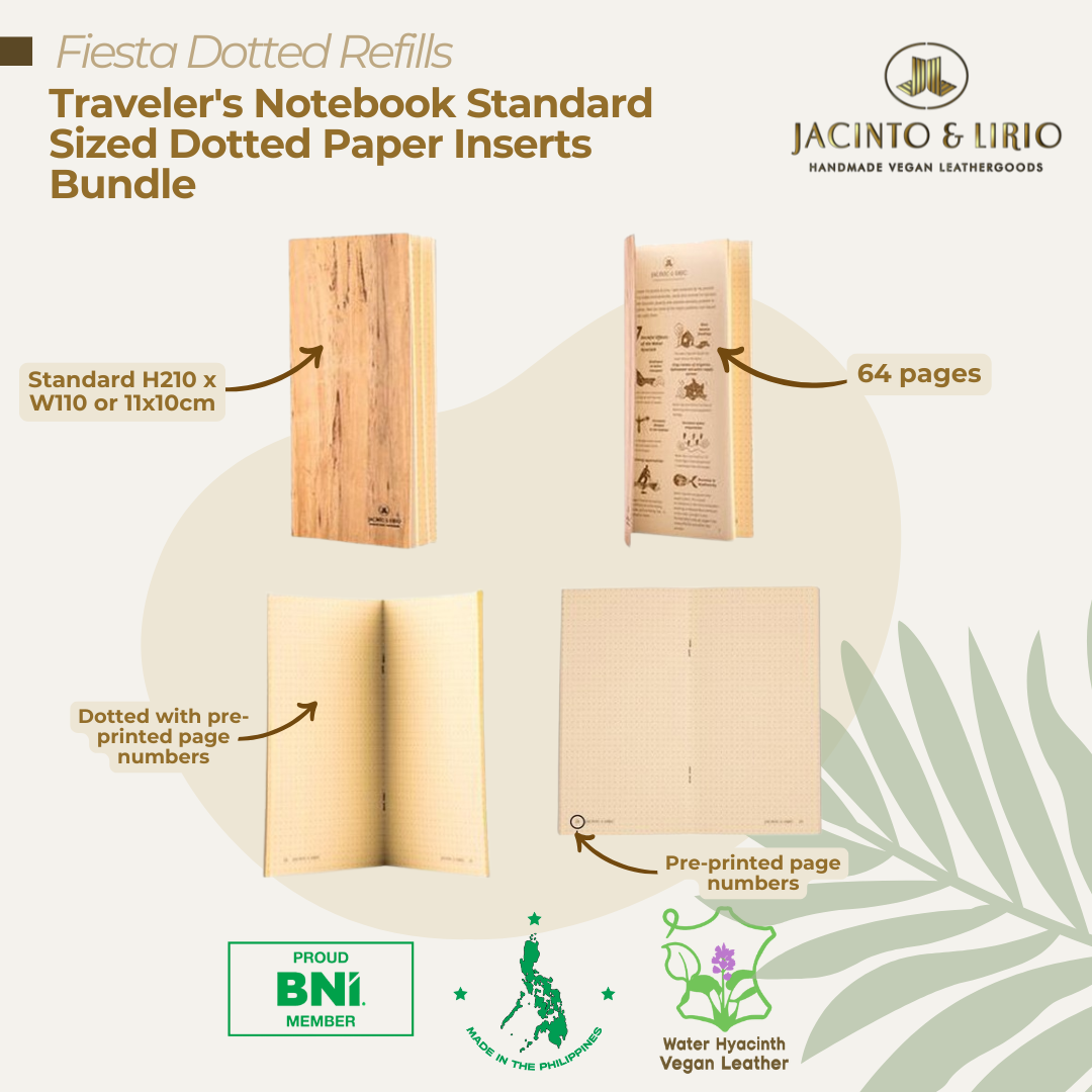 Traveler’s Notebook Dotted Paper Inserts - Standard Size