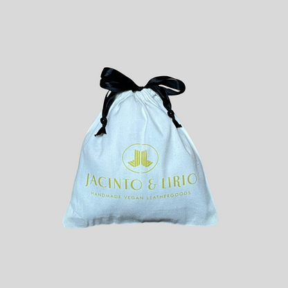 Jacinto & Lirio Canvas Drawstring Eco-Bags with Satin Ribbon