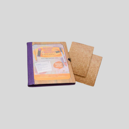 Pinto Medium Personalizable Refillable Vegan Leather Journal + 2pcs Medium Refills Blank Notebook Journal Inserts Bundle