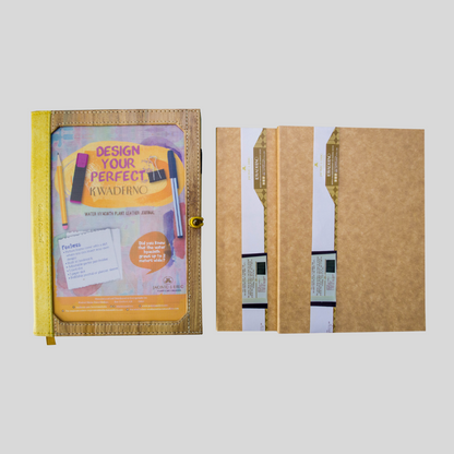 Pinto Medium Personalizable Refillable Vegan Leather Journal + 2pcs Medium Refills Blank Notebook Journal Inserts Bundle
