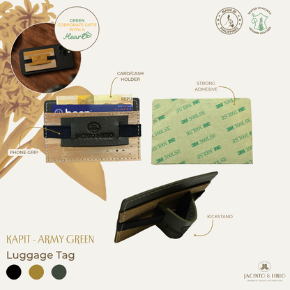 Jacinto & Lirio KAPIT Water Hyacinth Phone Wallet, Grip & Kickstand