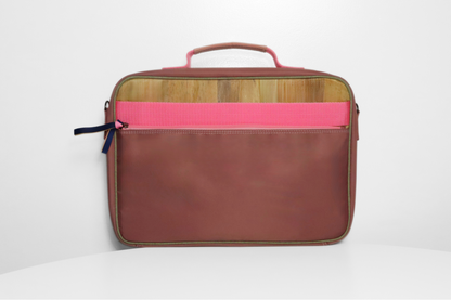 Hiraya Multifunctional and Eco-Friendly 13”/ 15” Workstation Laptop Bag with Privacy Panel, Built-In Laptop Stand, Zippered Closure & Travel Strap