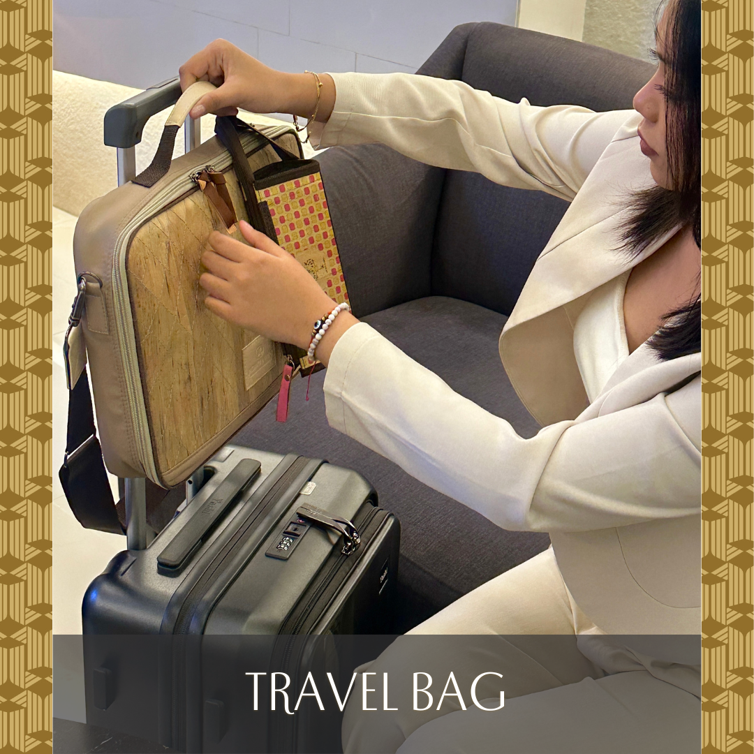 The Hiraya Laptop Bag in 13" Mocha serves as the perfect travel bag for businessmen and travelers.