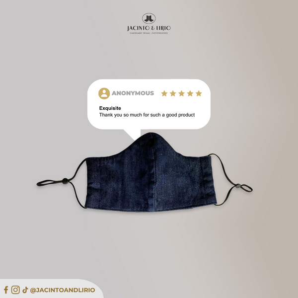 3 Ply Washable Comfortable Cotton Earband with Adjuster Denim Masks for Adults, Teens and Kids With Integrated Filter and Extra Pocket
