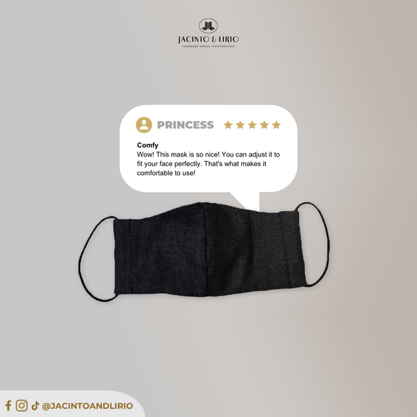 3 Ply Washable and Adjustable Protective Elastic Earloop Denim Masks for Adults, Teens and Kids With Integrated  Filter and Extra Pocket