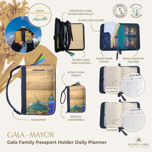 Gala Mayon Family Passport Holder and Daily Planner Wallet – Sustainable Corporate Giveaway for Planner Enthusiasts