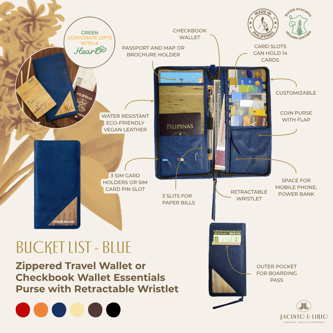 Travel Bundle – Lakbay + Obra + Bucketlist, Travel Wallet, Jacinto & Lirio, Jacinto & Lirio. - Jacinto & Lirio