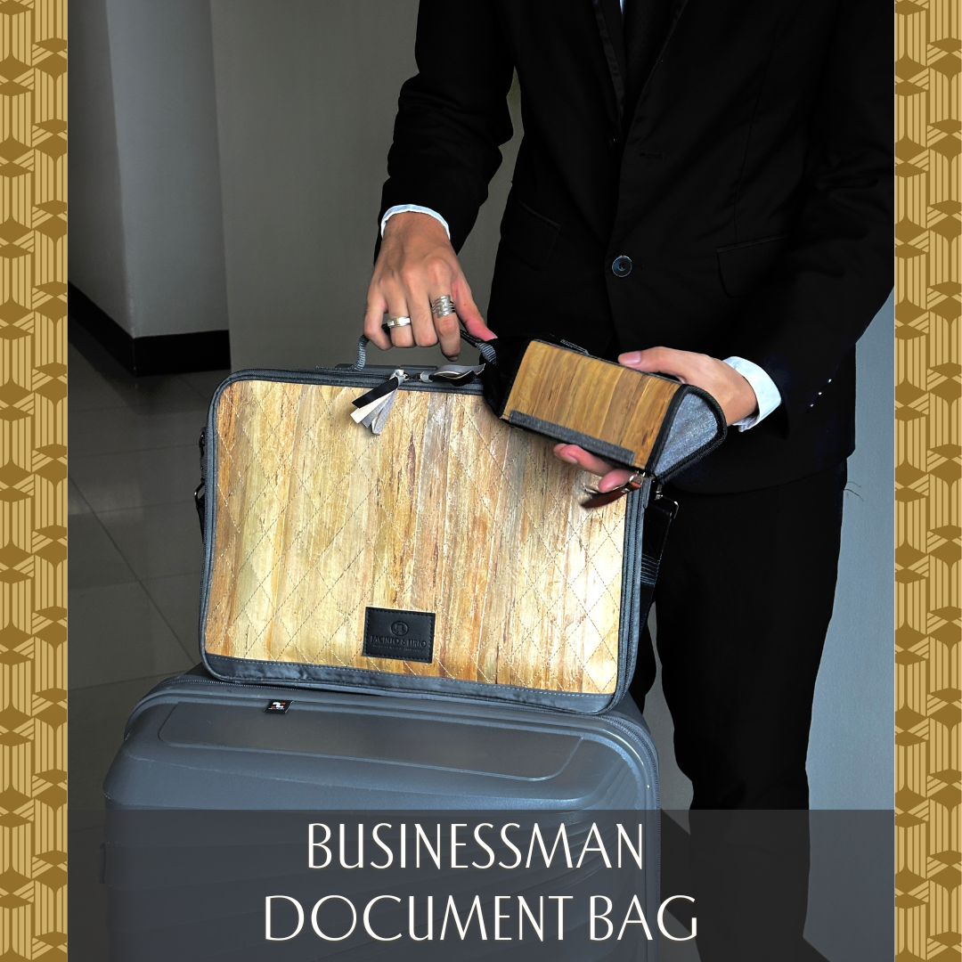 The Hiraya Laptop Bag in 15" Charcoal Grey serves as a businessman document bag.