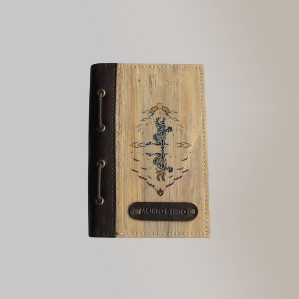 Graphics Print on Water Hyacinth Vegan Leather - Jacinto & Lirio