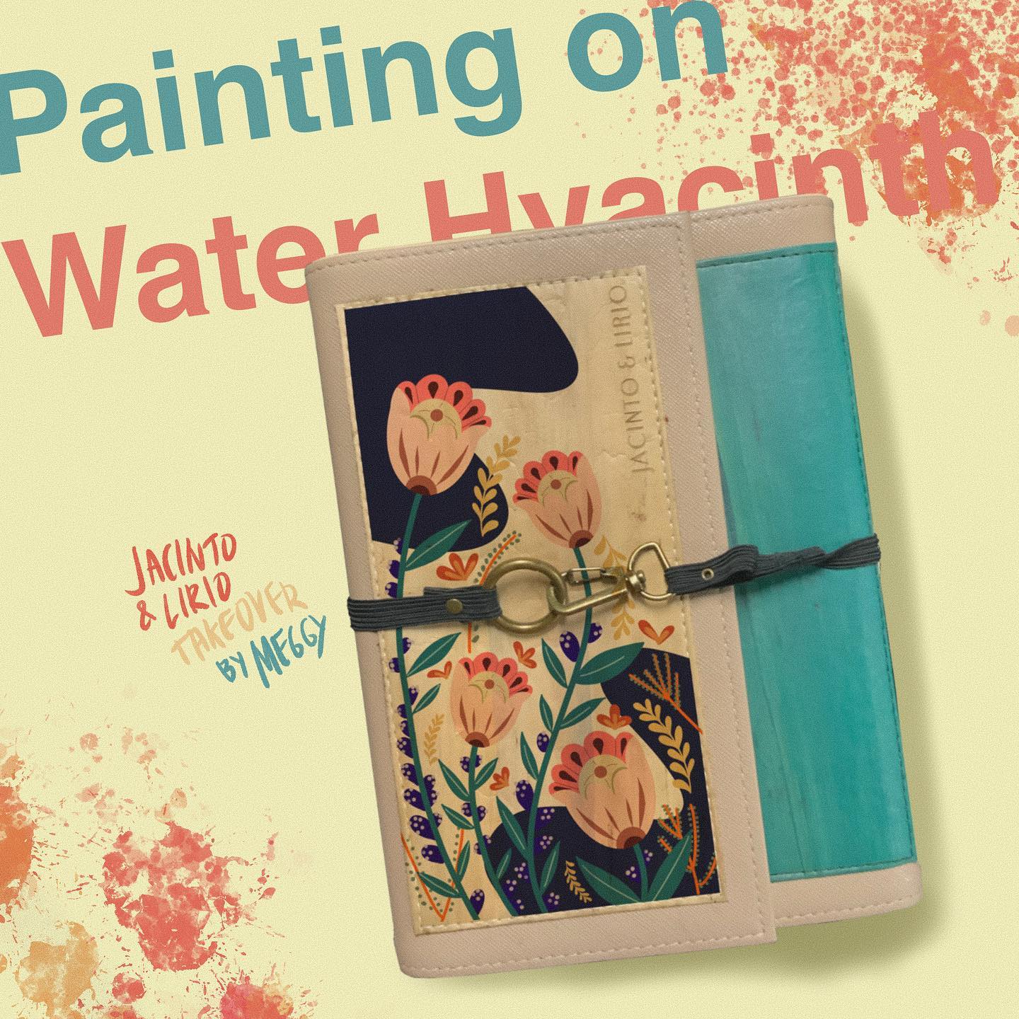 The Artisan II Medium serves as an artist's visual diary where paintings can be created on the journal's water hyacinth cover.