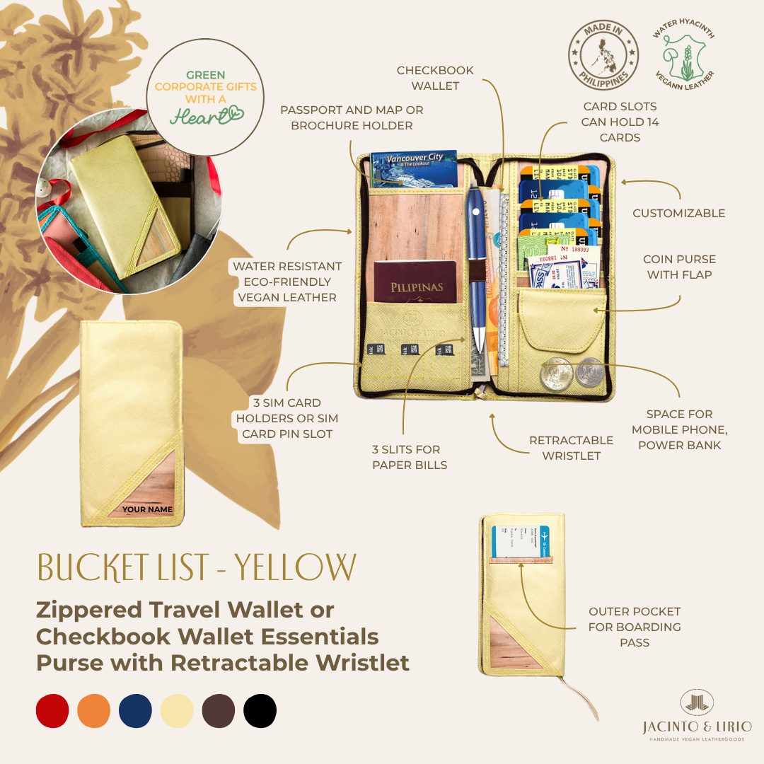 Travel Bundle – Lakbay + Obra + Bucketlist, Travel Wallet, Jacinto & Lirio, Jacinto & Lirio. - Jacinto & Lirio