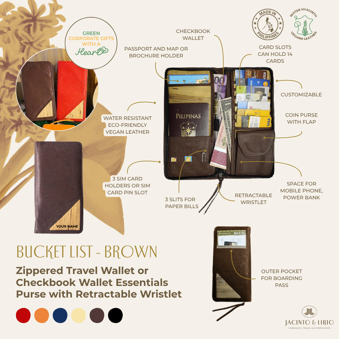 Travel Bundle – Lakbay + Obra + Bucketlist, Travel Wallet, Jacinto & Lirio, Jacinto & Lirio. - Jacinto & Lirio