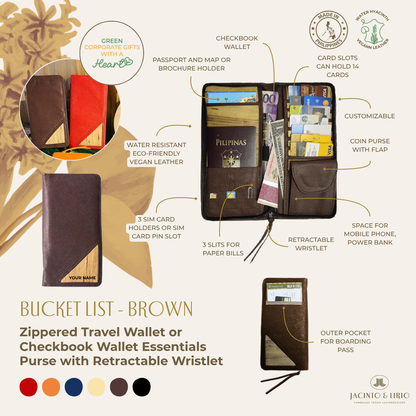 Travel Bundle – Lakbay + Obra + Bucketlist, Travel Wallet, Jacinto & Lirio, Jacinto & Lirio. - Jacinto & Lirio