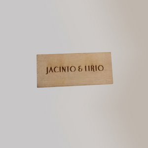 Logo Engraving on Wood - Jacinto & Lirio