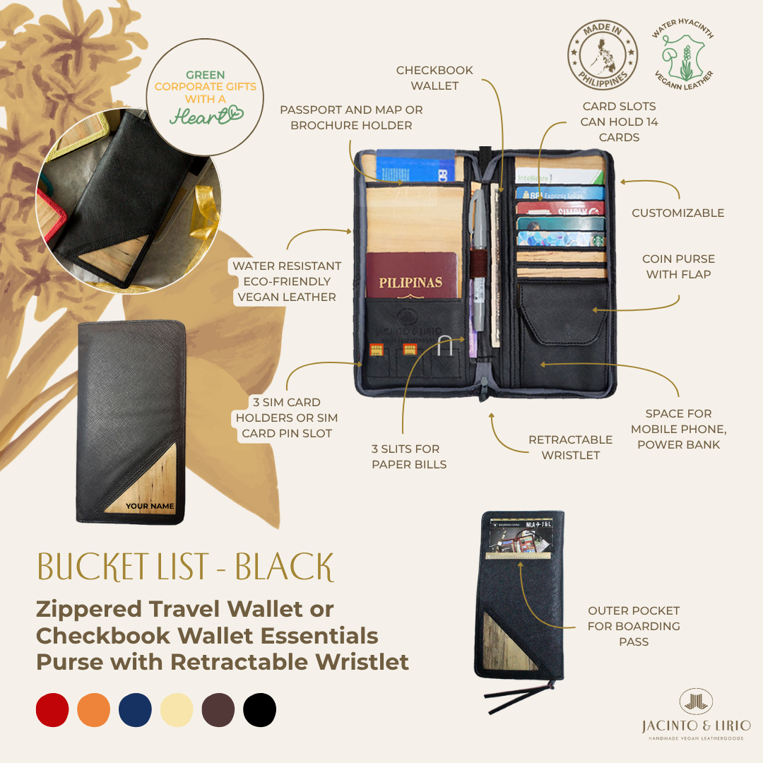 Travel Bundle – Lakbay + Obra + Bucketlist, Travel Wallet, Jacinto & Lirio, Jacinto & Lirio. - Jacinto & Lirio