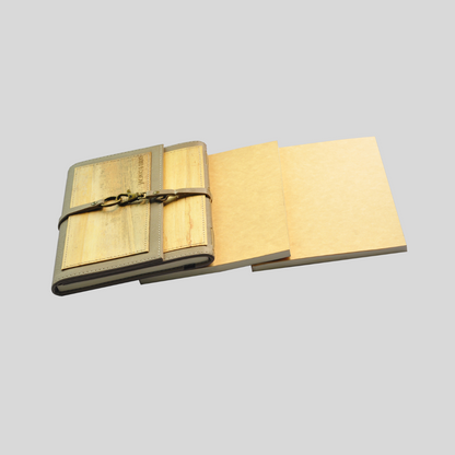 Artisan II Medium Dual Cover Refillable Vegan Leather Journal + 2pcs Medium Refills Blank Notebook Journal Inserts Bundle - Jacinto & Lirio