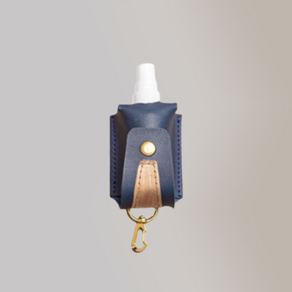Personalized Vegan Leather Sanitizer with Holder (SanitizerHolder02)