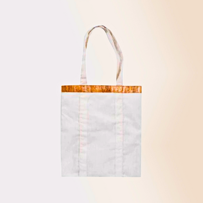 Vegan Leather Eco Bag Canvass with Water Hyacinth Accent - Jacinto & Lirio