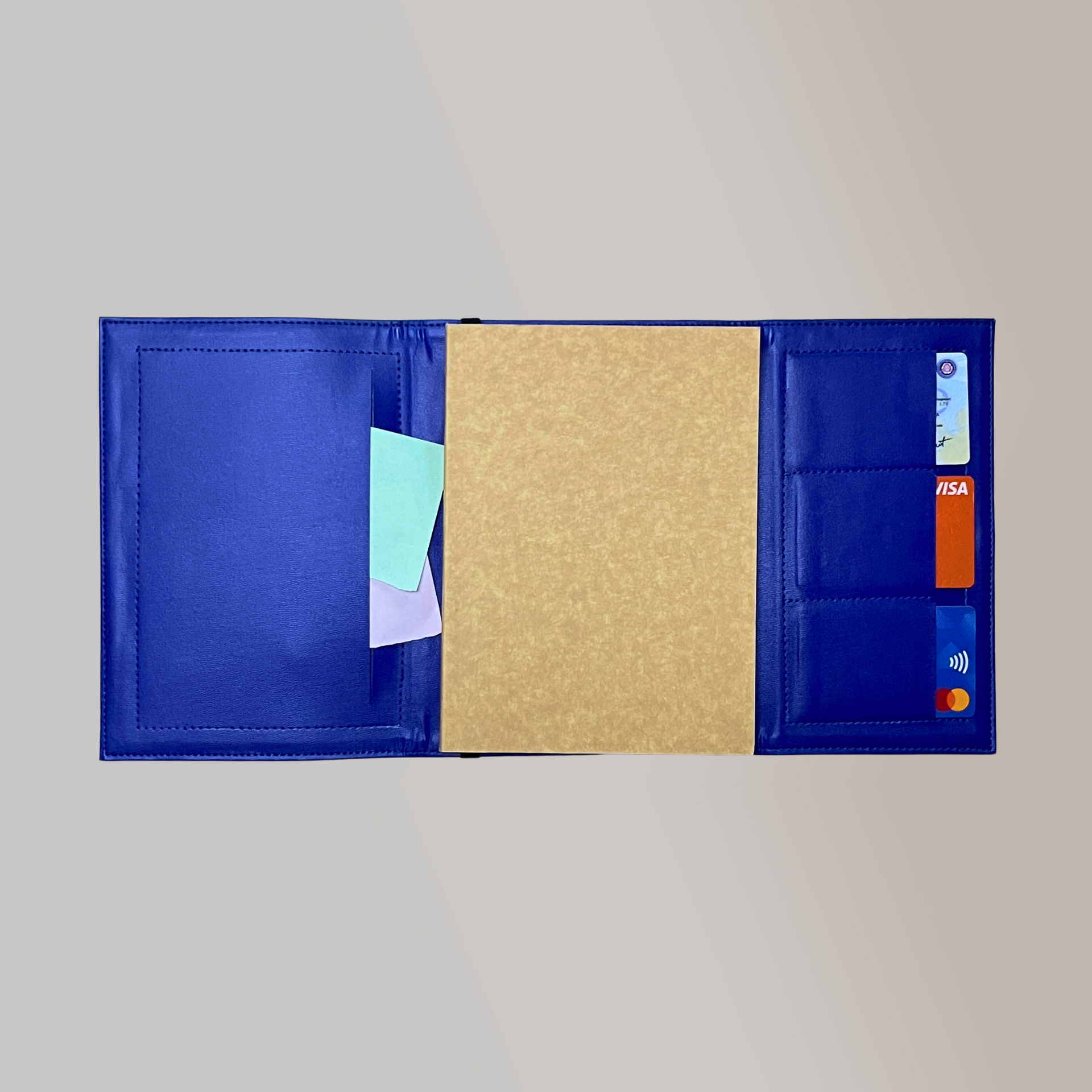 Refillable Leather Journal - Cobalt