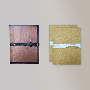 Pacem II Medium Blank Refillable Vegan Leather Journal + 2pcs Medium Refills Blank Notebook Journal Inserts Bundle - Jacinto & Lirio