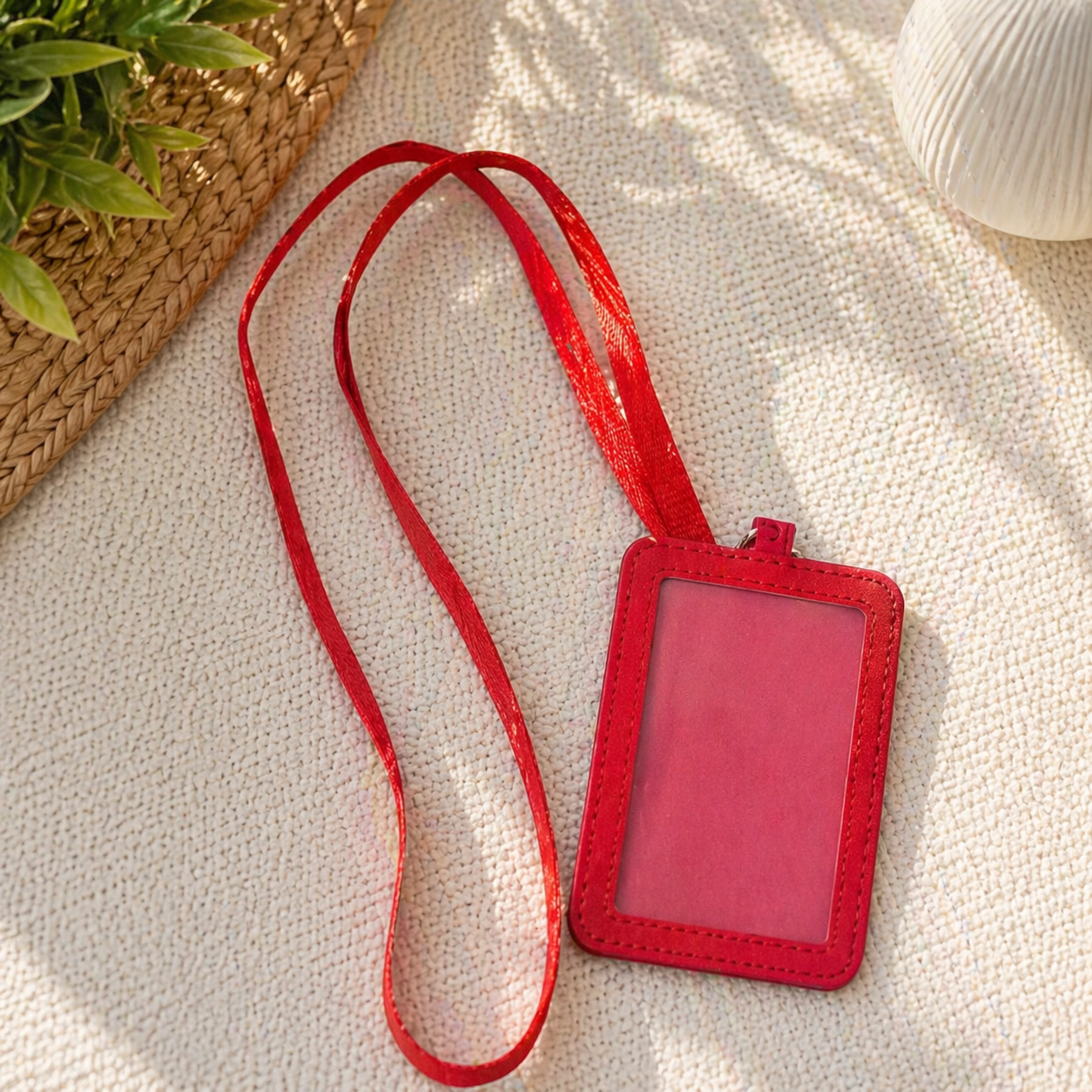 Company ID Badge Holder with Vegan Leather Back Pocket, ID Holder, Ecoingenuity Inc., Jacinto & Lirio. - Jacinto & Lirio