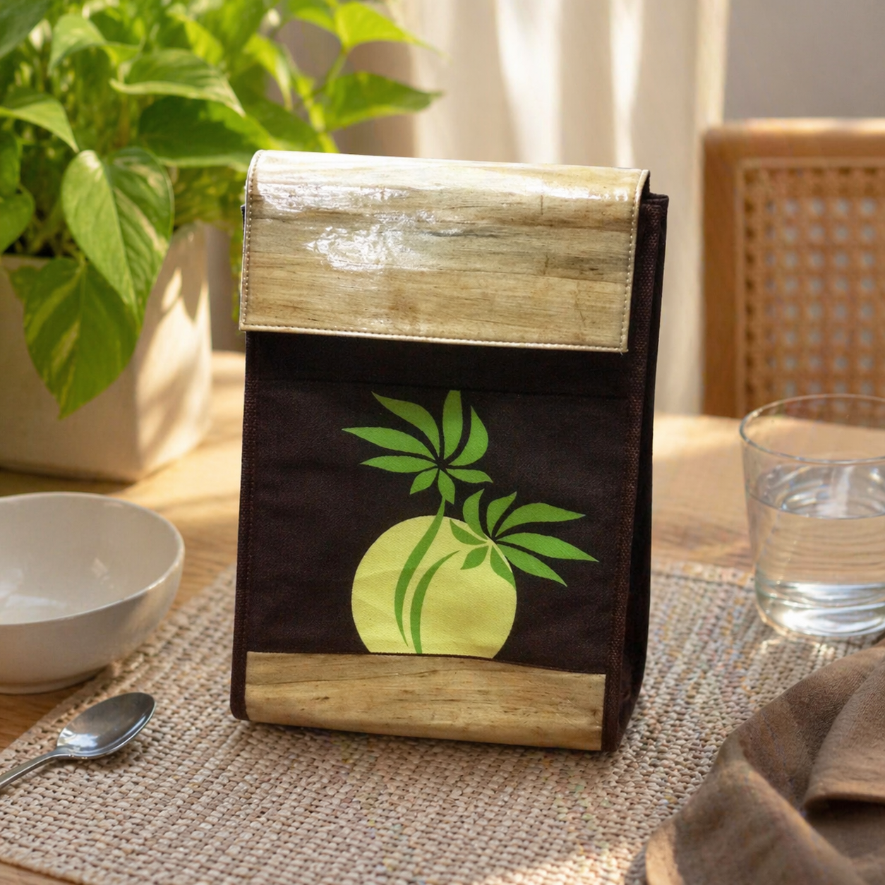 Vegan Leather Lunch Box, Lunch Box, Ecoingenuity Inc., Jacinto & Lirio. - Jacinto & Lirio