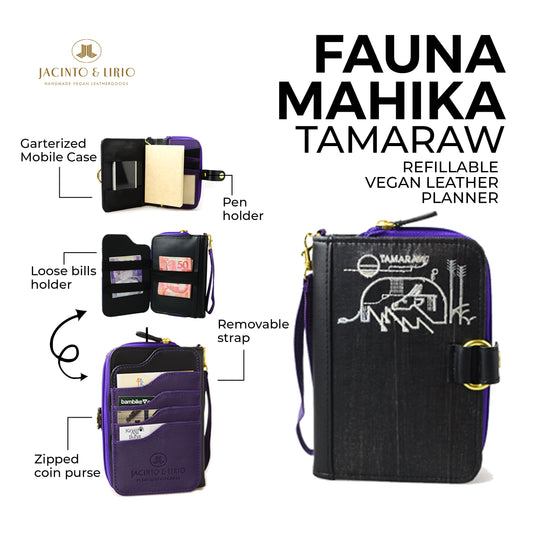 Fauna Mahika Undated Planner Magic Wallet Purse (Tamaraw), Planner, Jacinto & Lirio, Jacinto & Lirio. - Jacinto & Lirio