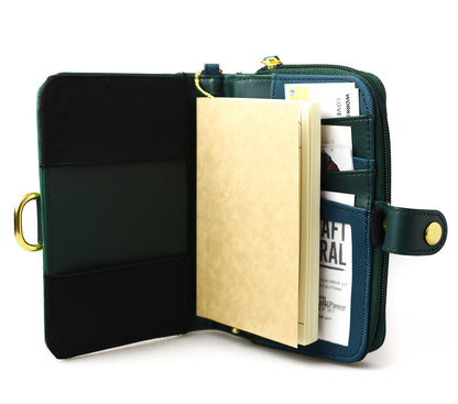 Fauna Butanding Pocket Organizer – Refillable Journal Wallet with Magic Wallet, External Card Slots, Coin Purse & Phone Holder