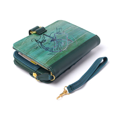 Fauna Butanding Pocket Organizer – Refillable Journal Wallet with Magic Wallet, External Card Slots, Coin Purse & Phone Holder