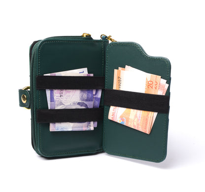 Fauna Butanding Pocket Organizer – Refillable Journal Wallet with Magic Wallet, External Card Slots, Coin Purse & Phone Holder