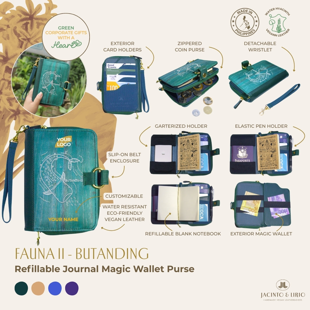 Fauna Mahika II Refillable Journal Magic Wallet Purse (Butanding)