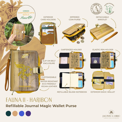 Fauna Mahika II Refillable Journal Magic Wallet Purse (Haribon)