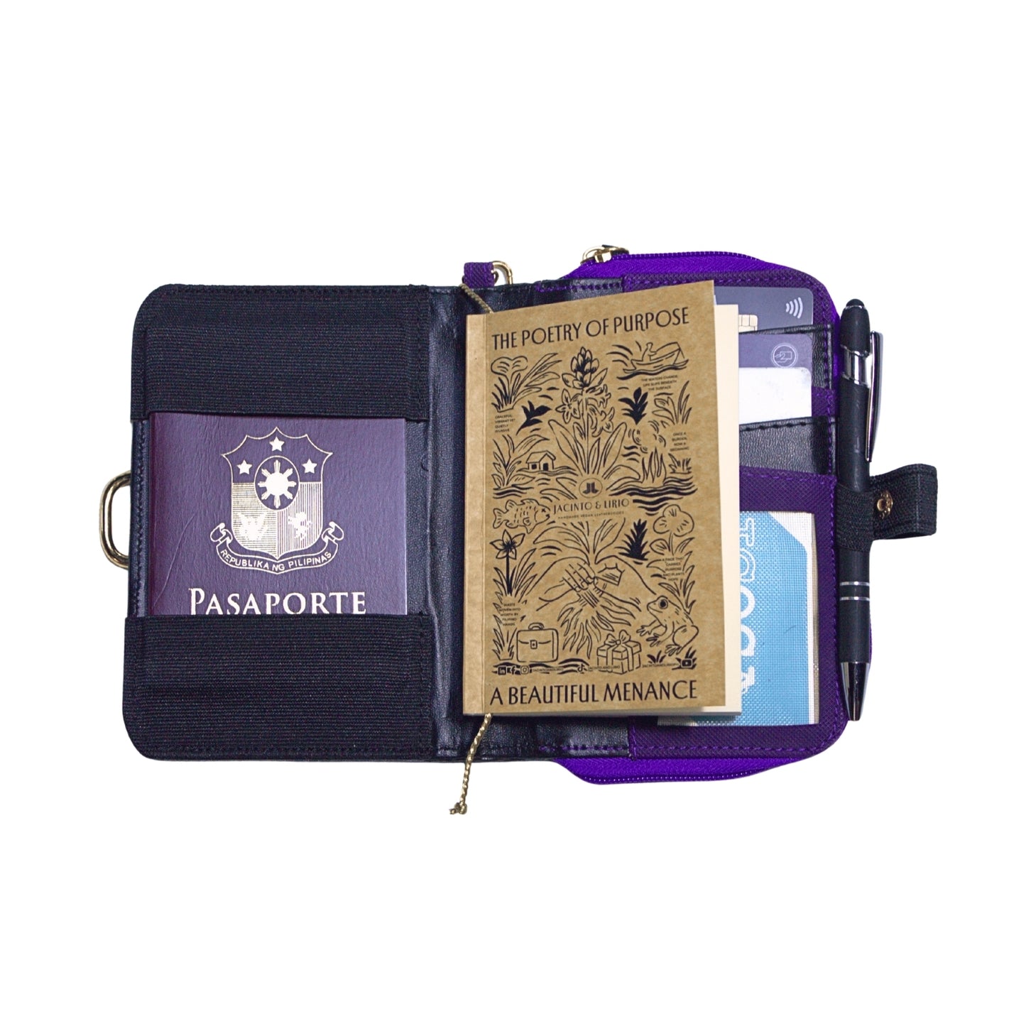 Fauna Mahika II Refillable Journal Magic Wallet Purse (Midnight Purple)