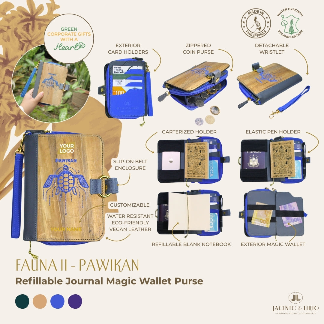 Fauna Mahika II Refillable Journal Magic Wallet Purse (Pawikan)