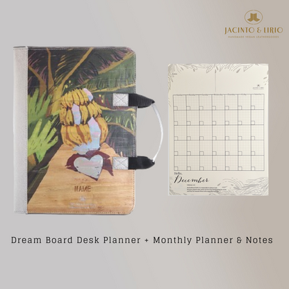 Vision Board Monthly Vegan Leather Desk Planner (Alamat ng Saging)