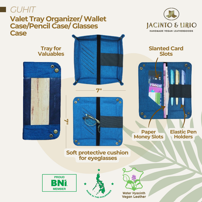 GUHIT Jacinto & Lirio Valet Tray Organizer Blue