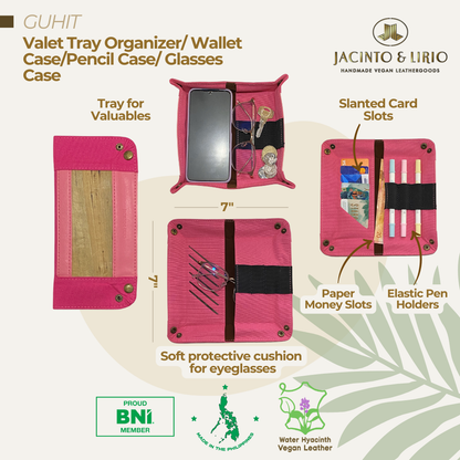 GUHIT Jacinto & Lirio Valet Tray Organizer Pink