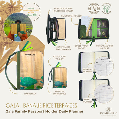 Gala Banaue Rice Terraces Family Passport Holder and Daily Planner Wallet – Sustainable Corporate Giveaway for Planner Enthusiasts