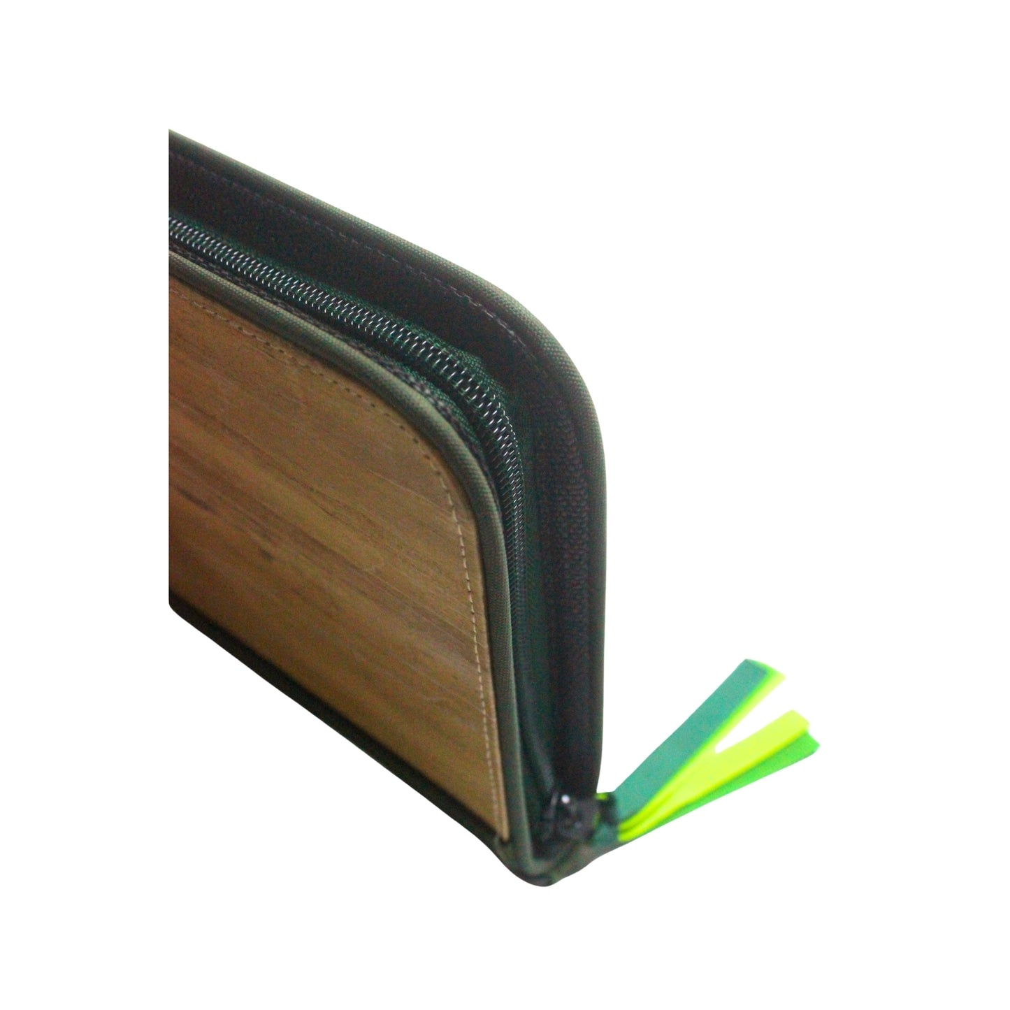 Gala Banaue family passport holder daily planner close-up zipper view.