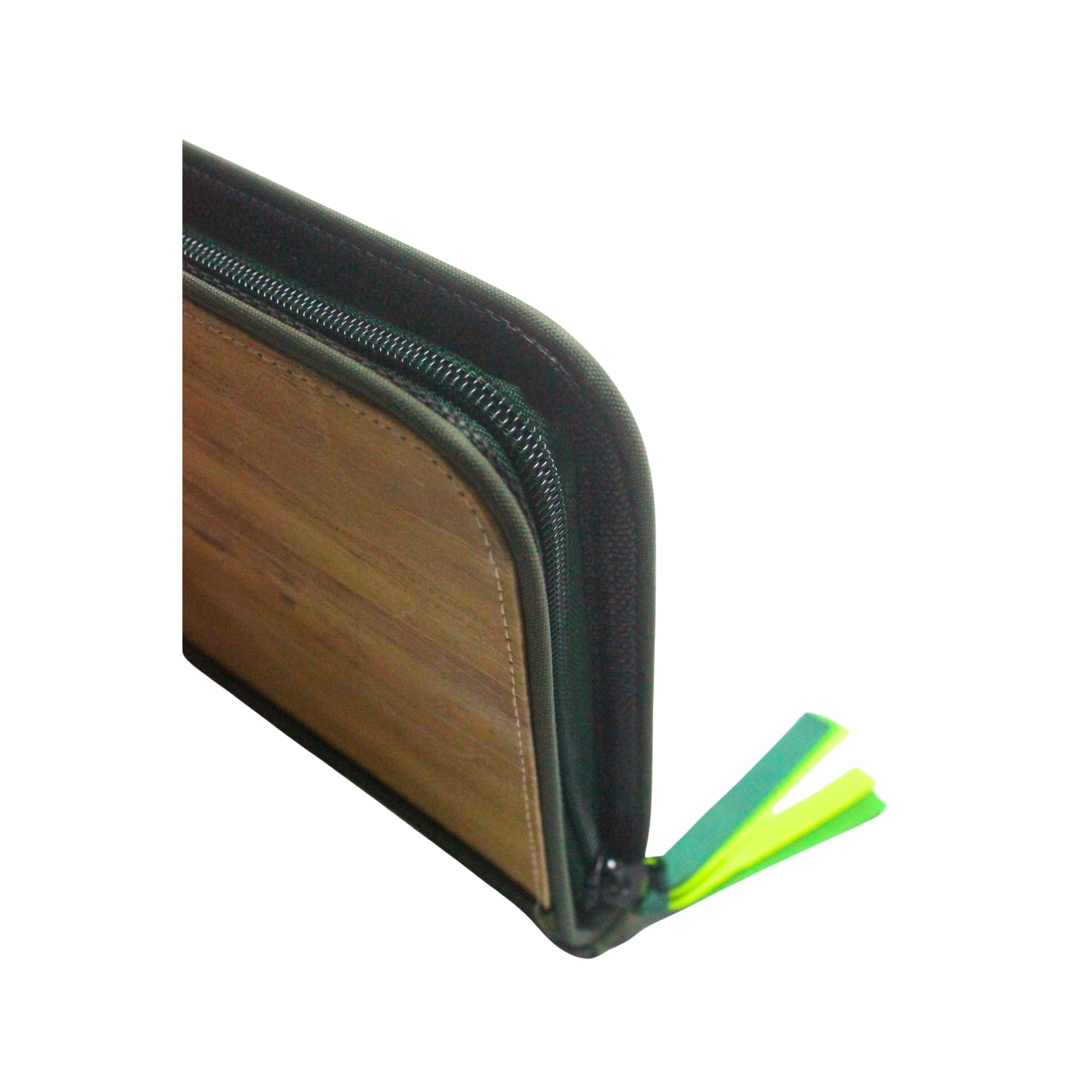 Gala Banaue family passport holder daily planner close-up zipper view.